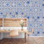 Marrakech Cobalt Blue Vintage Mix Tile Sticker - 15cm x 15cm-38785772