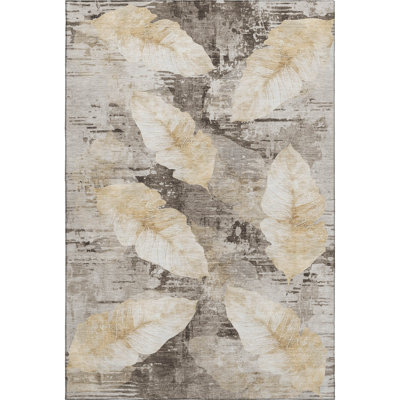 Premium Machine Washable Mayfield AMF2172 floral Rug