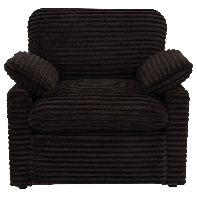 Collins Upholstered Power Recliner Chair Chocolate Brown, Chocolate Brown