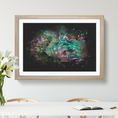 Sting Ray Paint Splash - Picture Frame Graphic Art
