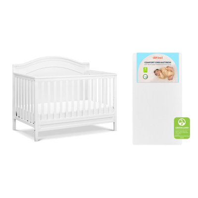 Charlie 4-in-1 Convertible Crib+ Matt. Bndl
