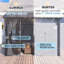 Lean-To Wall-Mounted Pergolas With Curtains And Netting-922985642