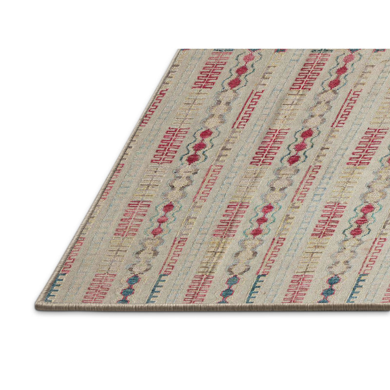 Tapis décoratif multicolore à motif abstrait, Rectangle 7 pi x 10 pi