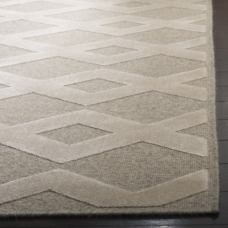 Dibble Geometric Wool Area Rug, Rectangle 122 x 183 cm