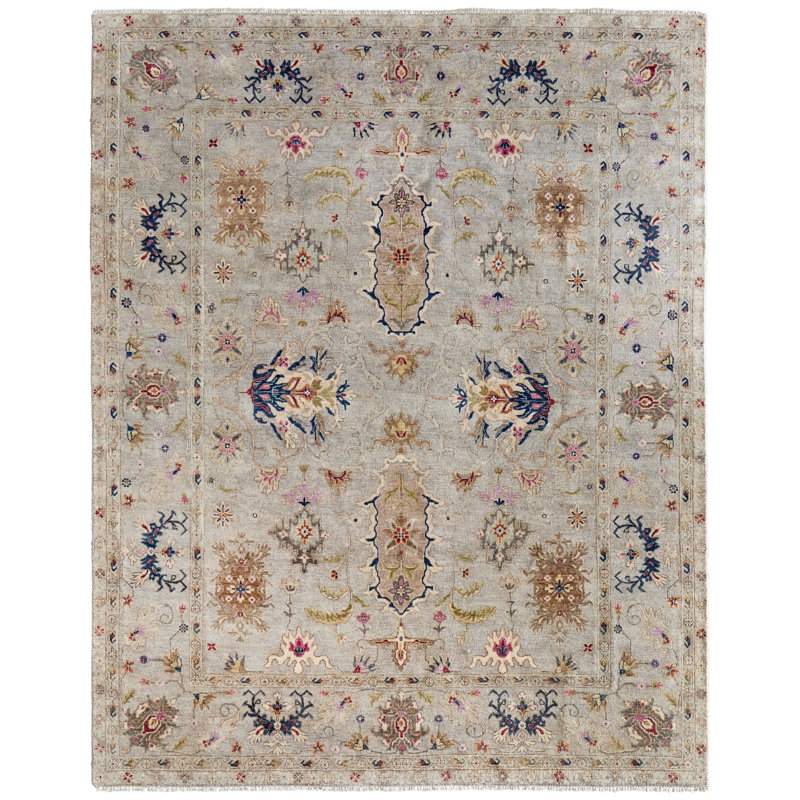 Bhatia Traditional Oriental Gray Area Rug, Rectangle 8'6" x 11'6"