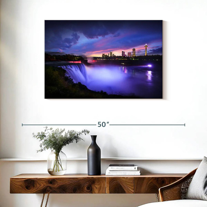 Alvord Purple Hued Niagara Falls, 24" H x 36" W