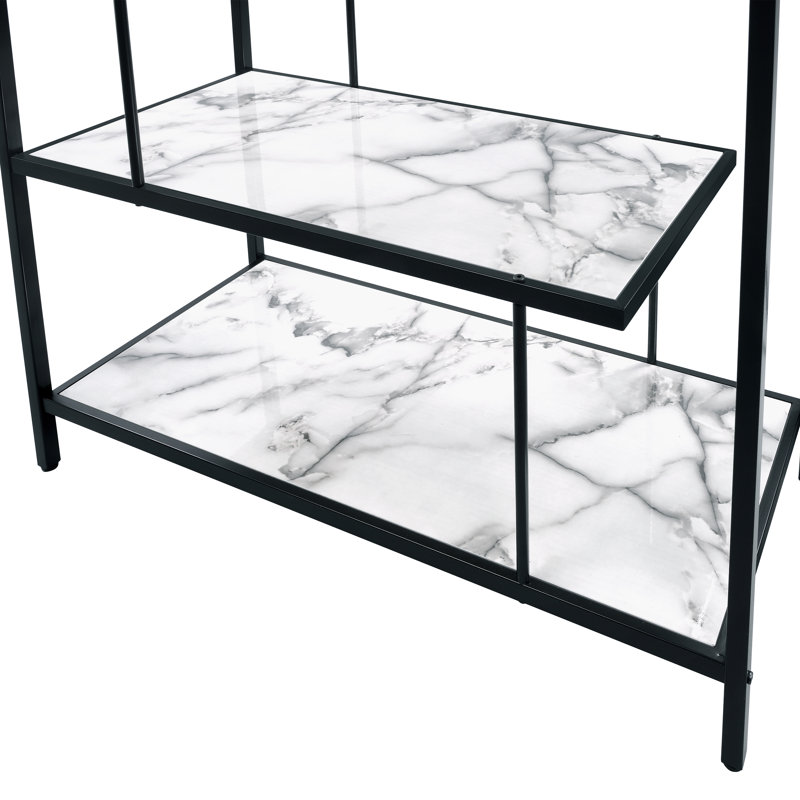 Kyneshia 84''H 5-Shelf Metal Bookcase