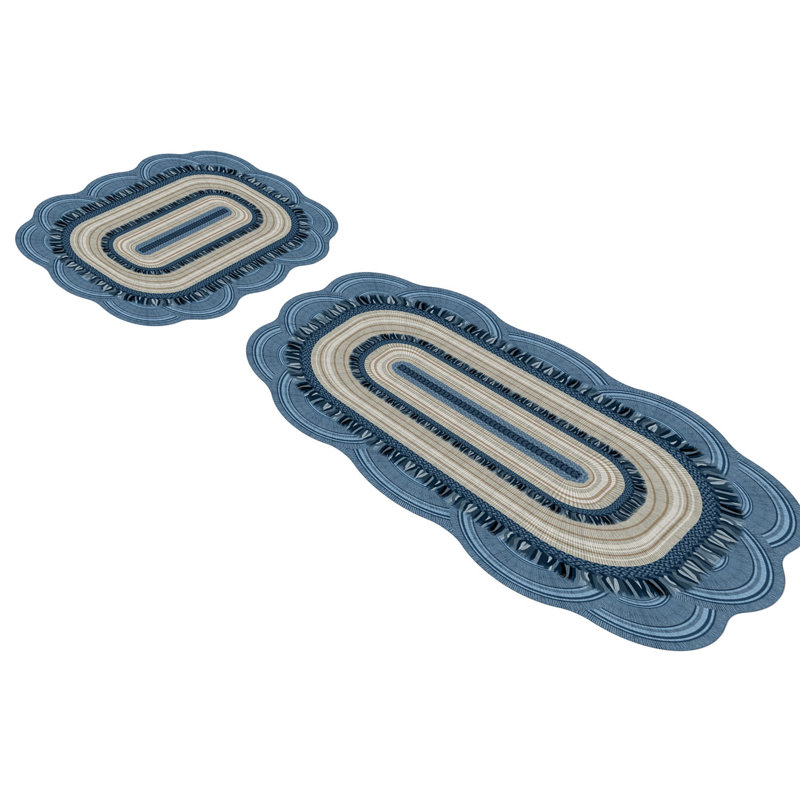 Ensemble de tapis de bain Premium (2 pièces), 19,7 po x 23,6 po et 23,6 po x 39,4 po | 100% polyester, 1 300 g / m² | Dessous antidérapant, antibactérien et lavable à la machine | Doux, durable, idéal pour la décoration de salle de bain