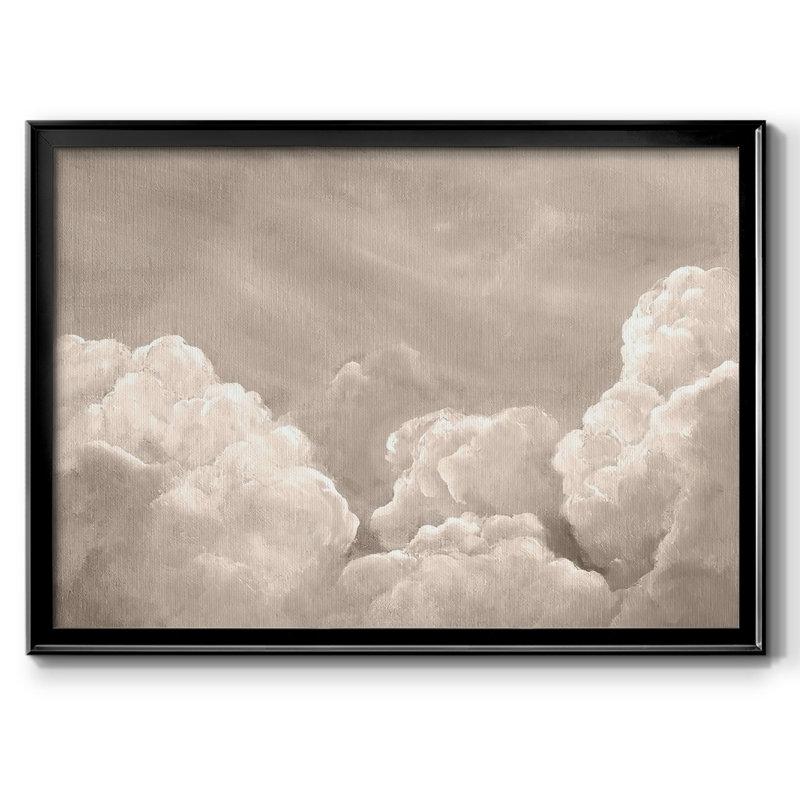 " Painted Clouds II ", Black, 30" H x 44" W x 1.5" D