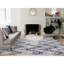 Tapis en laine pure et texturée 9 pi x 12 pi noir et blanc à motif zigzag 8625D22F27E04E1EAB000D7A90DD8FB7