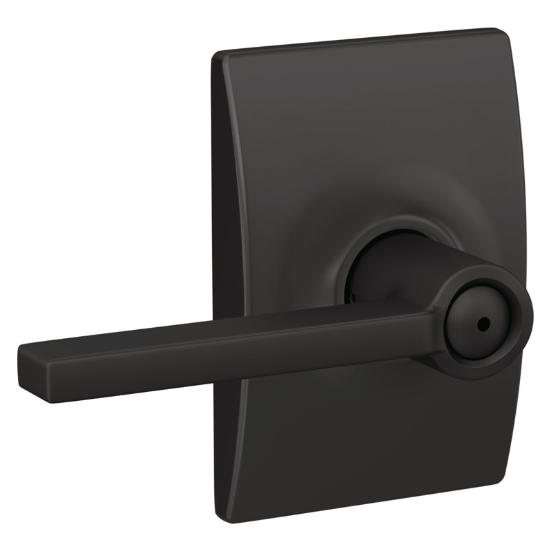 Latitude Privacy Door Lever, Matte Black