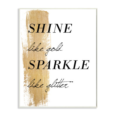 «Shine Like Gold Sparkle Like Glitter», art mural par House of Lulu