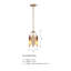 Luminaire suspendu à 3 lumières Kofel