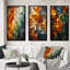 3 pièces sur toile - Hardedge Art Earthy Euphony III-861292953-861293028