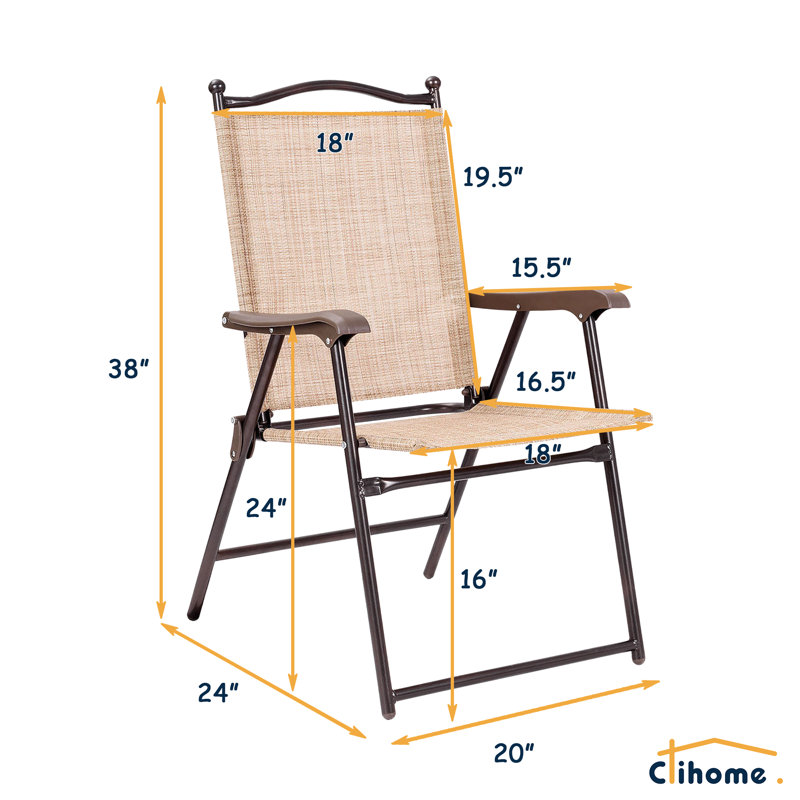 Chaise de camping pliante, Beige