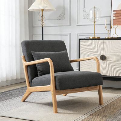 Modern Accent Chair with Wood Frame