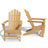 Chaslynn Set of 2 Premium Grade A Solid Teak Adirondack Chairs, All-Weather Heavy-Duty Patio Armchairs for Poolside & Garden, 440lbs Capacity