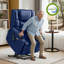 Fauteuil inclinable électrique à deux moteurs avec massage et chauffage, position infinie, similicuir-690654405