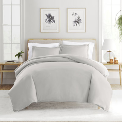 Ensemble de housse de couette brossé deux fois et ultradoux