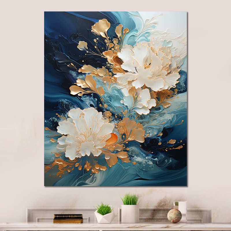 «Blue Storm Liquide Art Charm I» sur, H 32 po x l 24 po
