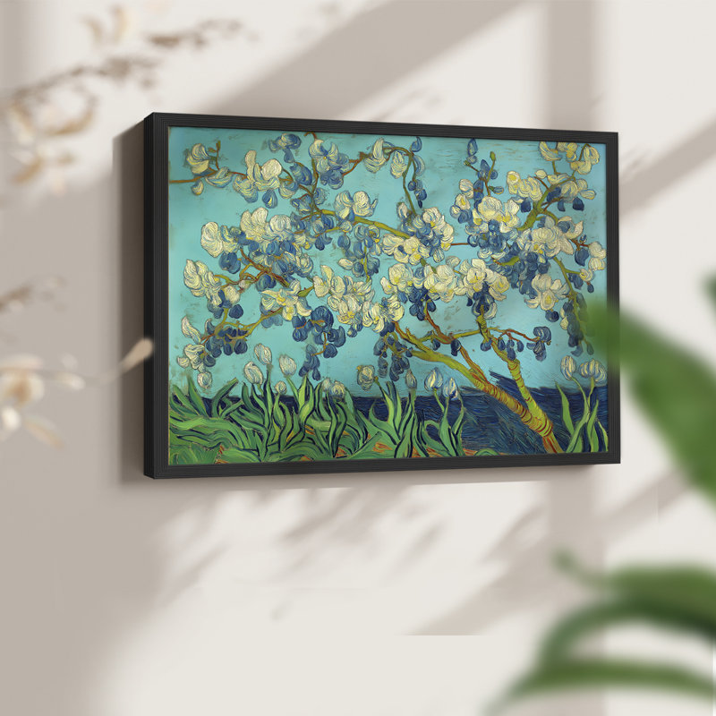 Floral Series-XLVII -Framed Print - Restickable, Noir, noir, noir, noir, H 16 po x l 20 po