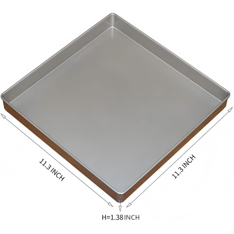 11x11 Inch Gold Nonstick Carbon Steel Square Baking Pan