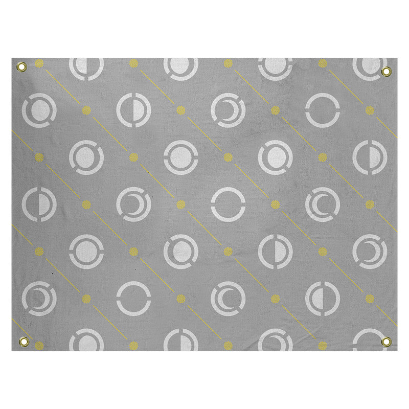Tapisserie, H 26 po x l 36 po, Gris / blanc / jaune