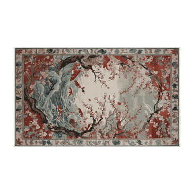 Machine Washable Beige Area Rug