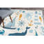 Tapis bleu / orange / blanc-60600659