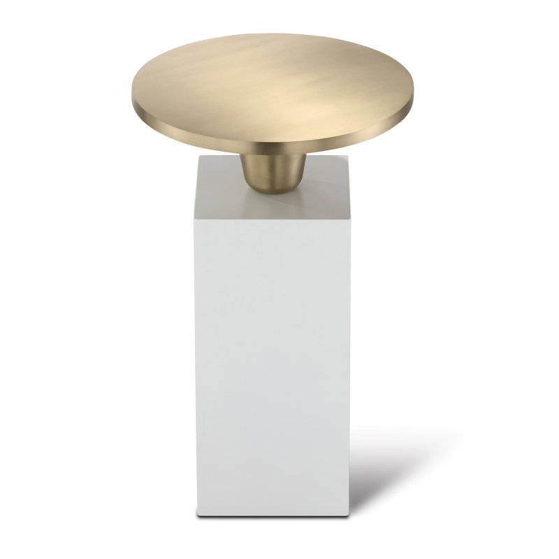 Stainless Steel Top End Table, 24"H x 15"W x 15"D