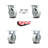 4 Piece Semi Steel Caster Set