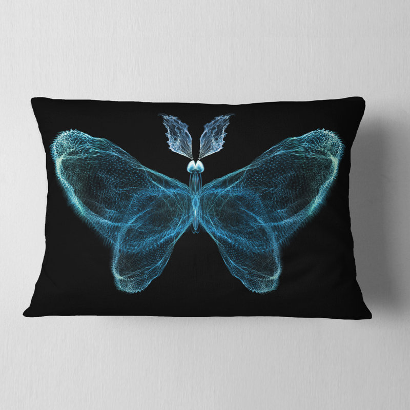 Coussin à imprimé floral turquoise