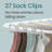 Clothes Drying Rack, Foldable 2-Level Laundry Drying Rack, Free-Standing Laundry Airer, With Height-Adjustable Wings, 33 Rails, Sock Clips-577924702