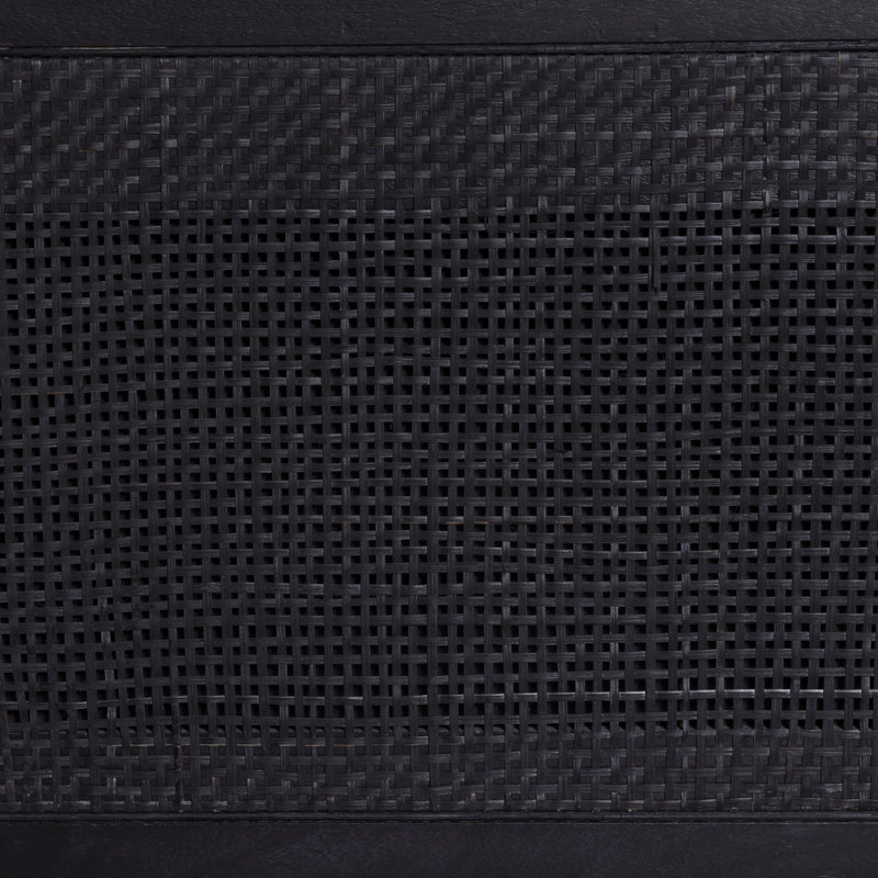 Sydney Bed, Queen, Black Wash W/ Black Cane