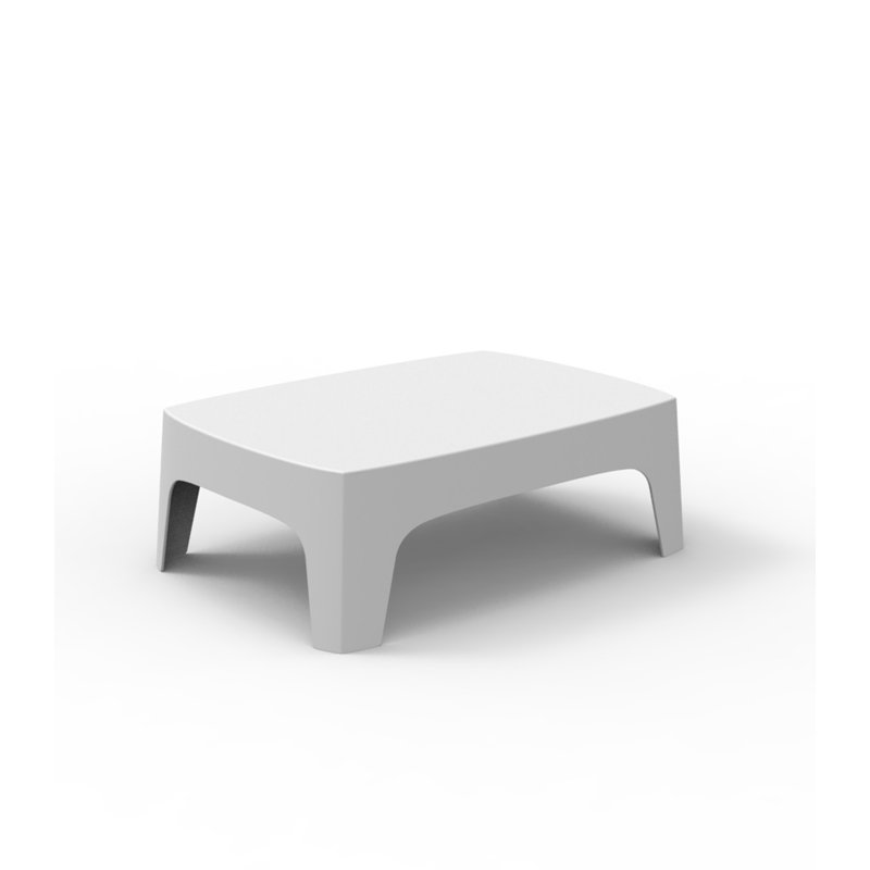  Solid Coffee Table, White, 39.25" W x 27.5" L x 13.75" H