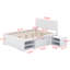 Lit plateforme double avec tiroir et deux tablettes-1678988223