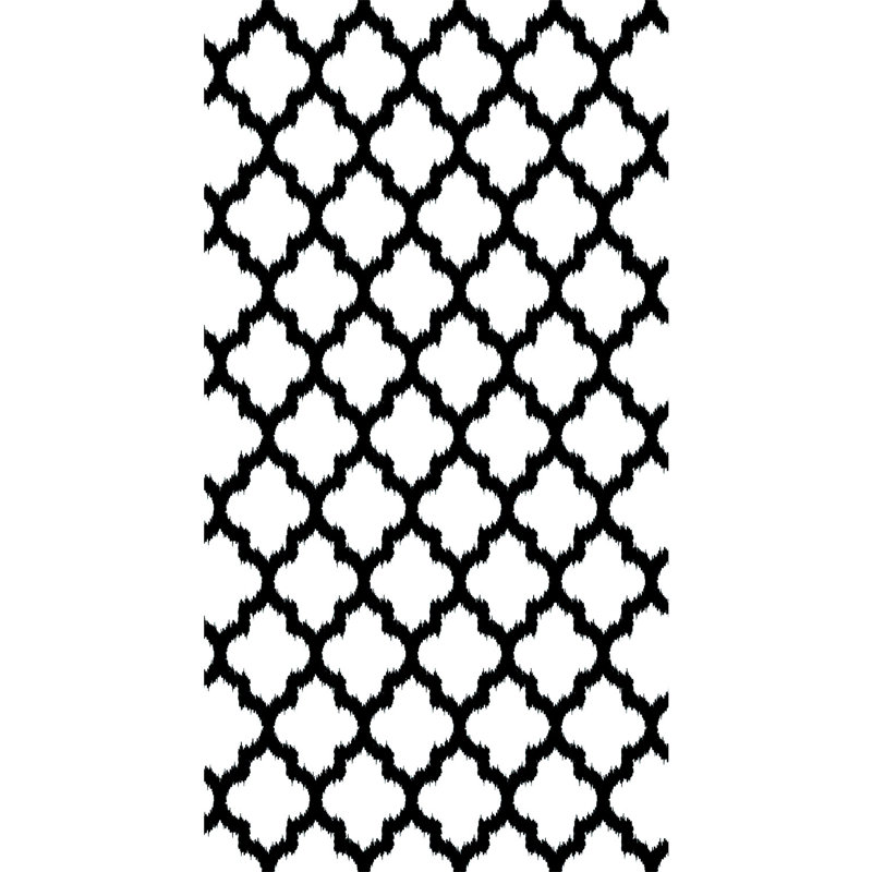 Cotton Geometric Indoor Rug, Rectangle 3'11" x 6'7"