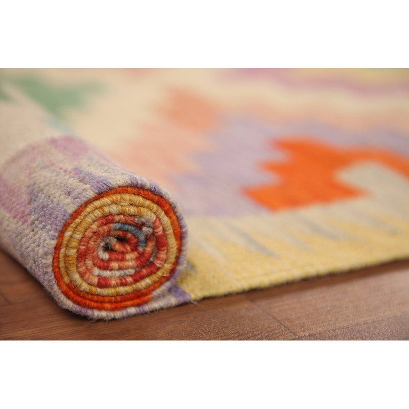 Reversible Wool Kilim Runner Rug 3x16