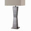Lampe de table carrée en cristal noir miroir Alistair de 75 cm (29,5 pouces) tour en cristal noir miroir