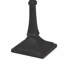 Mimo Pillar Candle Holder, 11 Inch Antique Black Sculpted Iron Frame-122772631