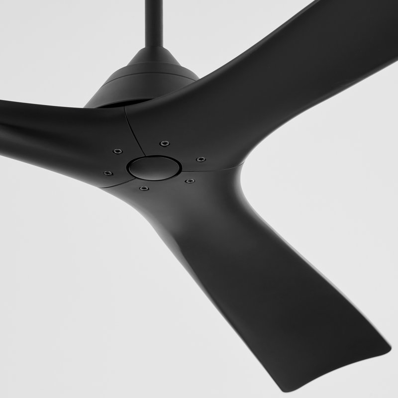Ventilateur de plafond Keyandre, 64 po de largeur, Noir