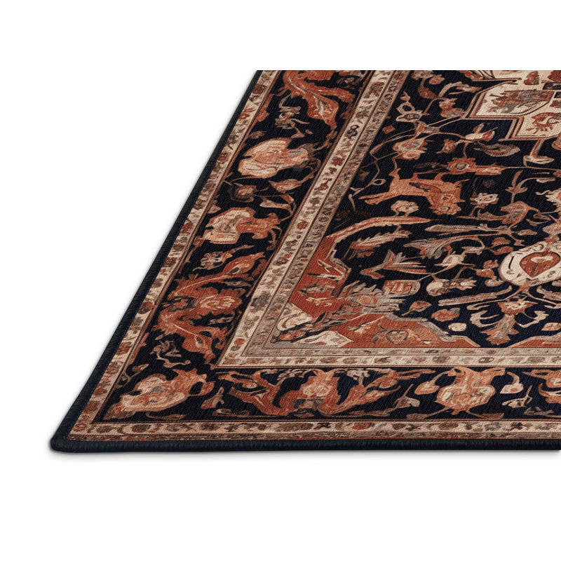 Tapis brun lavable à la machine, Rectangle 6 pi x 9 pi