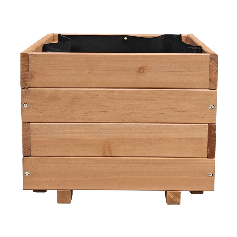 15.7"W Wooden Planter Box , 12.6" H x 15.7" W x 15.7" D