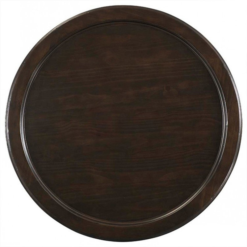 Smooth and rounded coffee table, 17.71" H x 43.3" L x 43.3" W