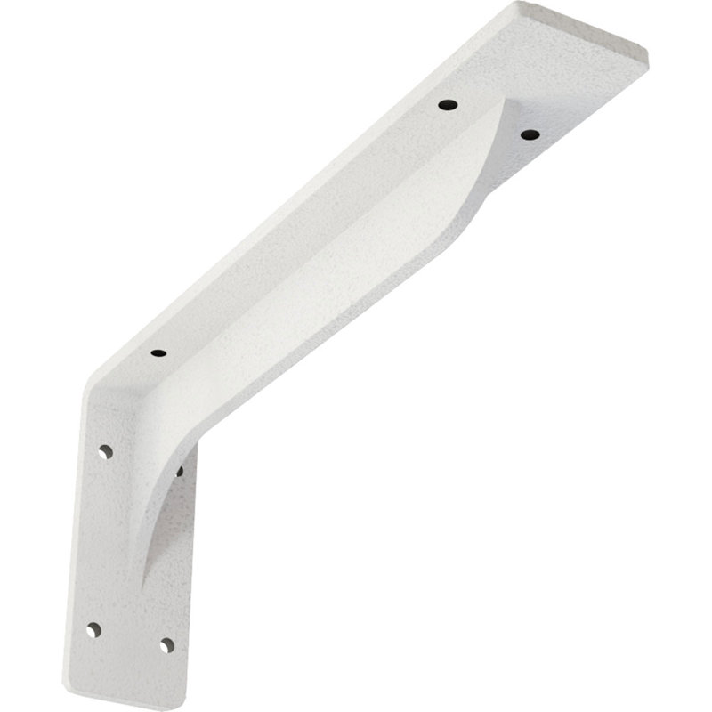 2"W x 12"D x 5 1/4"H Embrey Steel Bracket, Hammered White, Hammered White, 5.25" H x 2" W x 12" D