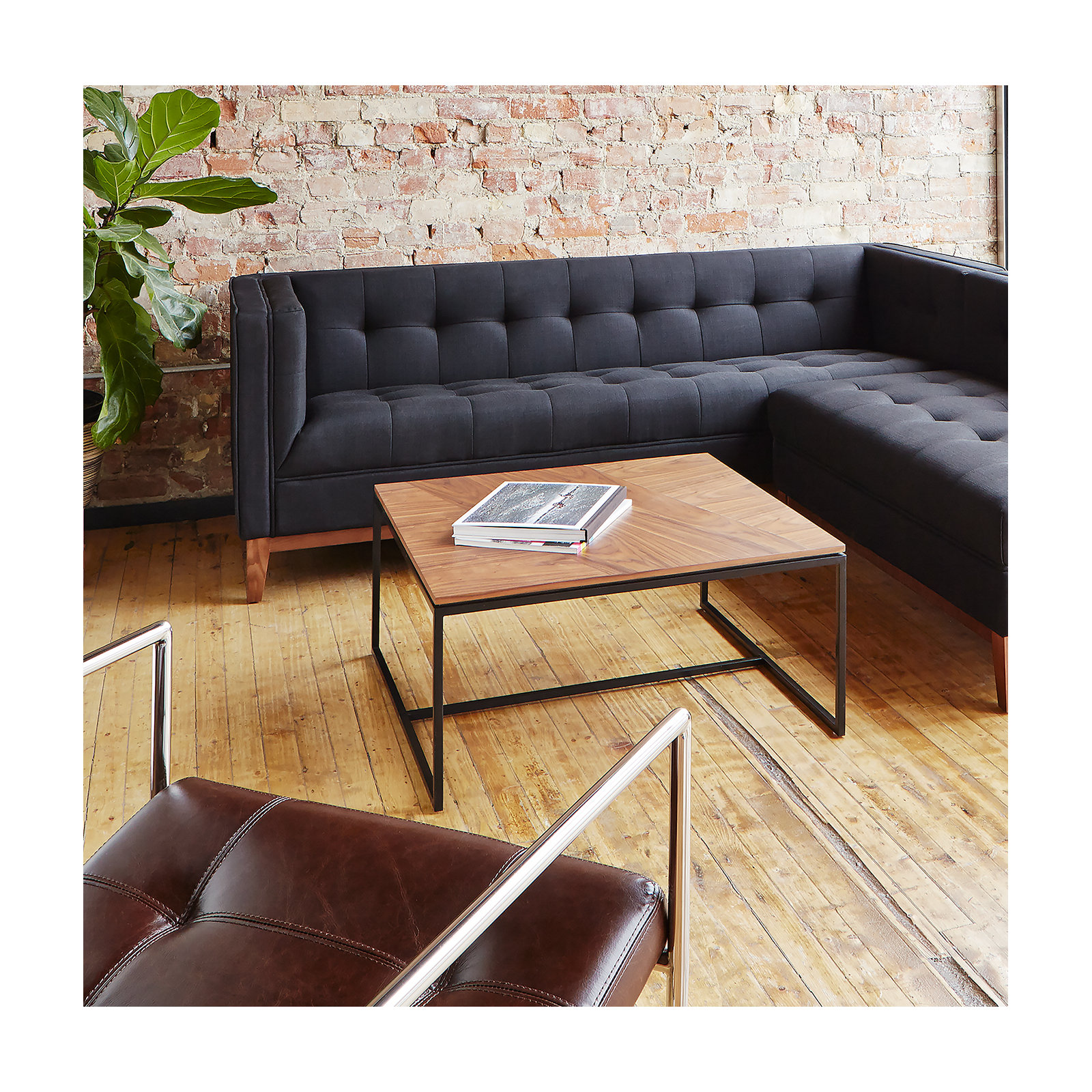 Tobias Coffee Table Square, Walnut