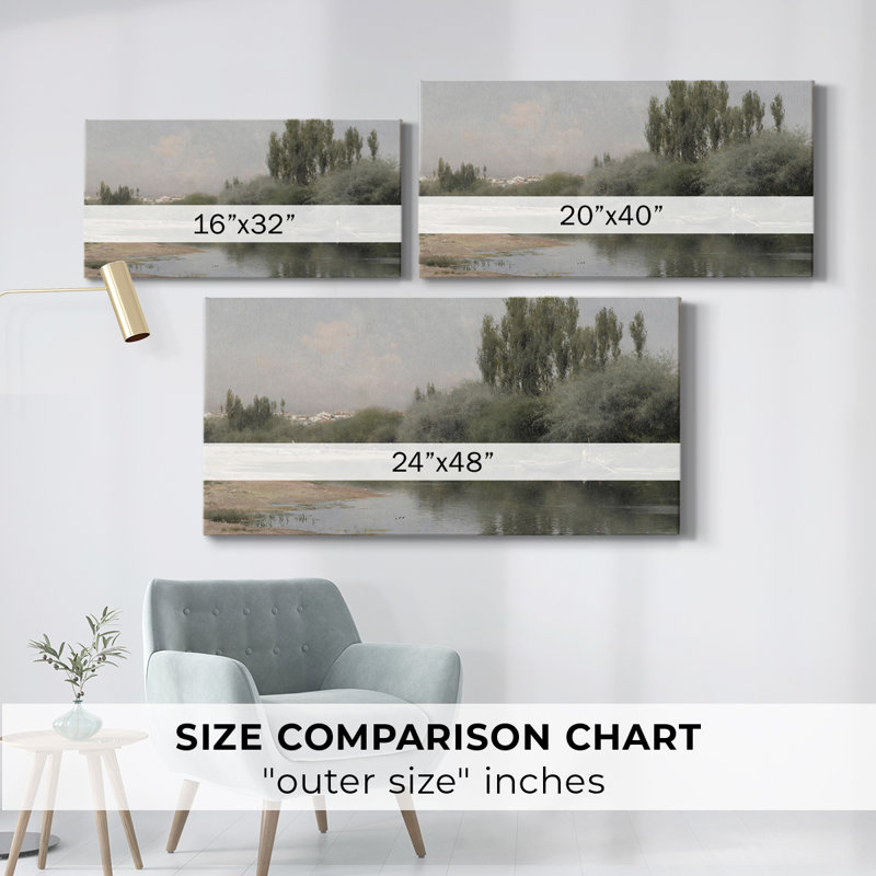 Série paysage -DXCII- Toile tendue avec châssis - Prêt à accrocher, H 16 po x l 32 po