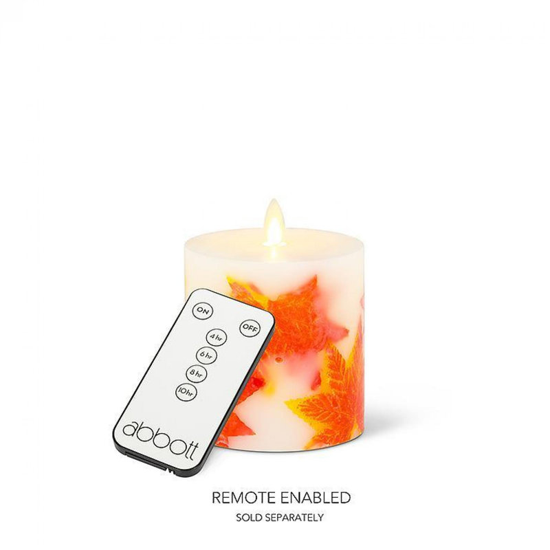 Bougie feuille d'érable sans flamme Reallite, 4,5 po x 3,5 po sans flamme