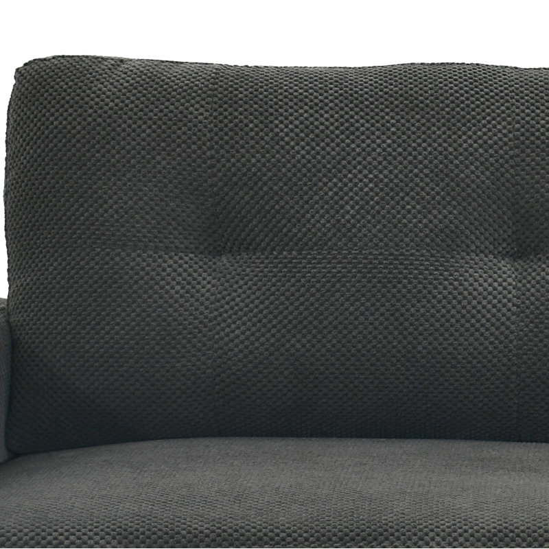 Canapé minimaliste deux places Nubby, Dark Grey+Nubby