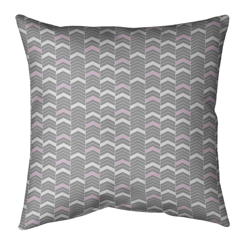 Housse de coussin Rhonda, 14 po x 14 po, Rose, Polyester filé